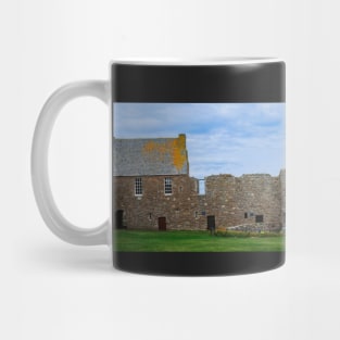 Panorama of Dunnottar castle in Aberdeenshire, Scotland Mug